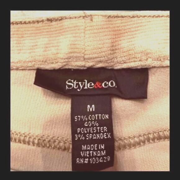 Style & Co. Corduroy Stretch Jeans Pants size 10 - Picture 4 of 4